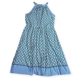 London Times Halter Style Midi Dress  Size 14, Multicolor Print